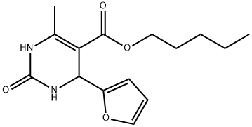 5-Pyrimidinecarboxylicacid,4-(2-furanyl)-1,2,3,4-tetrahydro-6-methyl-2-oxo-,pentylester(9CI) Structure