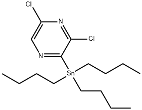 2,6-DICHLORO-3-(TRIBUTYLSTANNYL)PYRAZINE Structure
