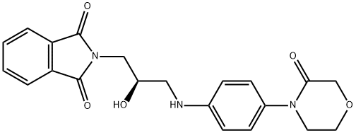 2-[(2R)-2-Hydroxy-3-[[4-(3-oxo-4-Morpho linyl)phenyl]aMino]propyl]-1H-isoindole-1 ,3(2H)-dione 구조식 이미지