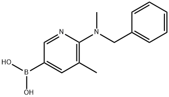 6-(benzyl(Methyl)aMino)-5-Methylpyridin-3-ylboronic acid Structure