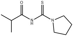 Propanamide, 2-methyl-N-(1-pyrrolidinylthioxomethyl)- (9CI) Structure