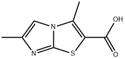 3,6-디메틸이미다조[2,1-B]티아졸-2-카르복실산 구조식 이미지