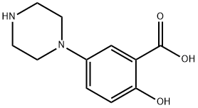 2-HYDROXY-5-PIPERAZIN-1-YL-BENZOIC ACID Structure