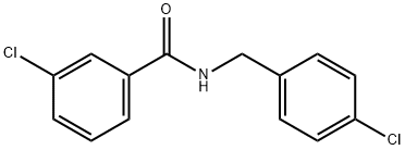 3-Chloro-N-(4-chlorobenzyl)benzaMide, 97% 구조식 이미지