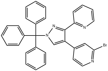 2-broMo-4-(3-(pyridin-2-yl)-1-trityl-1H-pyrazol-4-yl)pyridine Structure