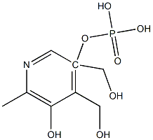 5-하이드록시-4-(하이드록시메틸)-6-메틸-3-피리딜메틸인산이수소 구조식 이미지