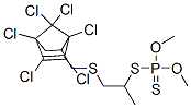 Dithiophosphoric acid S-[2-[[(1,4,5,6,7,7-hexachloronorborn-5-en-2-yl)methyl]thio]-1-methylethyl]O,O-dimethyl ester Structure