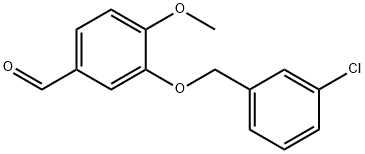 3-[(3-클로로벤질)옥시]-4-메톡시벤잘데하이드 구조식 이미지