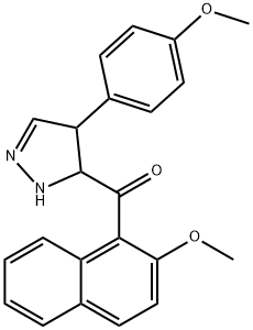 (2-methoxy-1-naphthyl) [4-(p-methoxyphenyl)-2-pyrazolin-5-yl] ketone 구조식 이미지