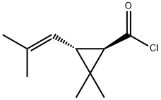 (1R-trans)-2,2-dimethyl-3-(2-methylprop-1-enyl)cyclopropanecarbonyl chloride Structure
