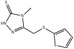 4-METHYL-5-[(2-THIENYLTHIO)METHYL]-4H-1,2,4-TRIAZOLE-3-THIOL 구조식 이미지