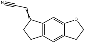 Acetonitrile, (2,3,5,6-tetrahydro-7H-indeno[5,6-b]furan-7-ylidene)- (9CI) 구조식 이미지