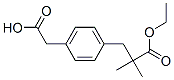 Benzenepropanoic acid, 4-(carboxymethyl)--alpha-,-alpha--dimethyl-, -alpha--ethyl ester (9CI) Structure