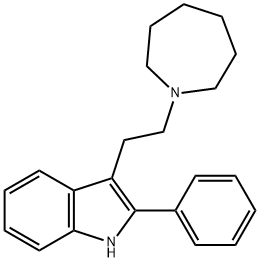 INDOLE, 3-(2-(HEXAHYDRO-1H-AZEPIN-1-YL)ETHYL)-2-PHENYL- Structure