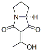 1H-Pyrrolizine-1,3(2H)-dione,tetrahydro-2-(1-hydroxyethylidene)-,(7aS)-(9CI) Structure