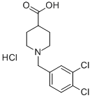 1-(3,4-DICHLOROBENZYL)-4-PIPERIDINECARBOXYLIC ACID HYDROCHLORIDE Structure