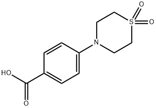 4-(1,1-DIOXO-1LAMBDA6,4-THIAZINAN-4-YL)BENZENECARBOXYLIC ACID 구조식 이미지
