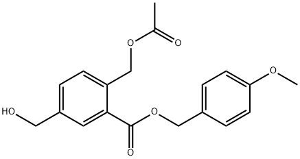 2-Thiopheneacetic acid, a-[(acetyloxy)methyl]-, (4-methoxyphenyl)methyl ester Structure