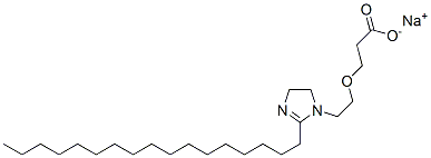sodium 3-[2-(2-heptadecyl-4,5-dihydro-1H-imidazol-1-yl)ethoxy]propionate 구조식 이미지