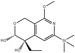 (3R,4S)-4-Ethyl-8-Methoxy-6-triMethylsilanyl-3,4-dihydro-1H-pyrano[3,4-c]pyridine-3,4-diol 구조식 이미지