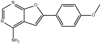 6-(4-METHOXYPHENYL)FURO[2,3-D]피리미딘-4-아민 구조식 이미지