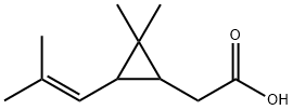2,2-Dimethyl-3-(2-methyl-1-propenyl)cyclopropaneacetic acid Structure