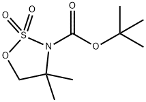 tert-butyl 4,4-Dimethyl-2,2-dioxooxathiazolidine-3-carboxylate 구조식 이미지