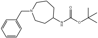 CARBAMIC ACID, [HEXAHYDRO-1-(PHENYLMETHYL)-1H-AZEPIN-4-YL]-, T-BUTYL ESTER (9CI) Structure