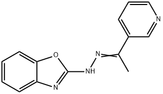E-N-benzoxazol-2-yl-N'-[1-pyridin-3-yl-ethylidene]hydrazine 구조식 이미지