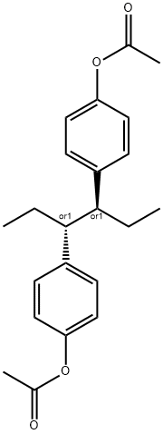 [4-[(3R,4S)-4-(4-acetyloxyphenyl)hexan-3-yl]phenyl] acetate Structure