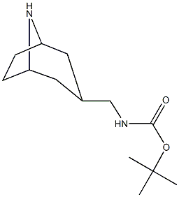 exo-3-(Boc-aminomethyl)-8-azabicyclo[3.2.1]octane 구조식 이미지