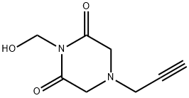 2,6-Piperazinedione,1-(hydroxymethyl)-4-(2-propynyl)-(9CI) 구조식 이미지