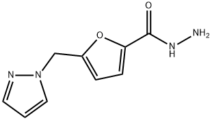 2-Furancarboxylicacid,5-(1H-pyrazol-1-ylmethyl)-,hydrazide(9CI) Structure