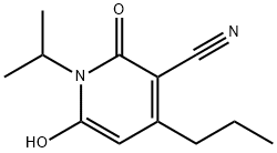 3-Pyridinecarbonitrile, 1,2-dihydro-6-hydroxy-1-(1-methylethyl)-2-oxo-4-propyl- (9CI) Structure