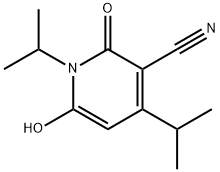 3-Pyridinecarbonitrile, 1,2-dihydro-6-hydroxy-1,4-bis(1-methylethyl)-2-oxo- (9CI) 구조식 이미지