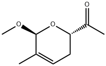 Ethanone, 1-[(2S,6S)-3,6-dihydro-6-methoxy-5-methyl-2H-pyran-2-yl]- (9CI) Structure