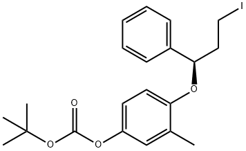 (R)-(2-Methyl-4-tert-butylcarbonate)benzene 1-(1-Phenyl-3-iodo-propyl) Ether 구조식 이미지