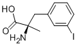 (S)-알파-메틸-3-요오도페닐알라닌 구조식 이미지