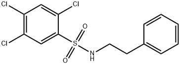 2,4,5-trichloro-N-phenethylbenzenesulfonamide 구조식 이미지