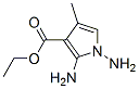 1H-Pyrrole-3-carboxylicacid,1,2-diamino-4-methyl-,ethylester(9CI) 구조식 이미지