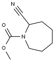 1H-Azepine-1-carboxylic  acid,  2-cyanohexahydro-,  methyl  ester Structure