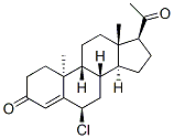 6beta-chloro-9beta,10alpha-pregn-4-ene-3,20-dione  구조식 이미지