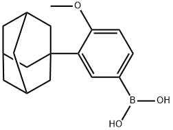 3-(1-아다만틸)-4-메톡시벤젠보론산 구조식 이미지