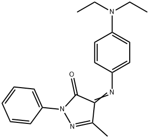 2-Phenyl-4-[[4-(diethylamino)phenyl]imino]-5-methyl-2H-pyrazole-3(4H)-one Structure