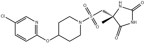 (S)-5-(((4-((5-chloropyridin-2-yl)oxy)piperidin-1-yl)sulfonyl)Methyl)-5-MethyliMidazolidine-2,4-dione Structure