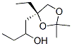 1,3-Dioxolane-4-ethanol,alpha,4-diethyl-2,2-dimethyl-,(4R)-(9CI) 구조식 이미지