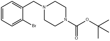 TERT-부틸4-(2-브로모벤질)피페라진-1-카르복실레이트 구조식 이미지