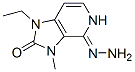 1H-Imidazo[4,5-c]pyridine-2,4-dione,1-ethyl-3,5-dihydro-3-methyl-,4-hydrazone(9CI) 구조식 이미지