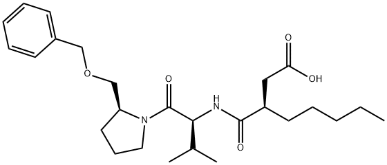 3-(R)-[1-(2-(S)-BENZYLOXYMETHYL-PYRROLIDINE-1-CARBONYL)-2-(S)-METHYL-PROPYLCARBAMOYL)-OCTANOIC ACID TERT-BUTYL ESTER Structure