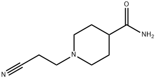 1-(2-시아노에틸)피페리딘-4-카르복스아미드 구조식 이미지
